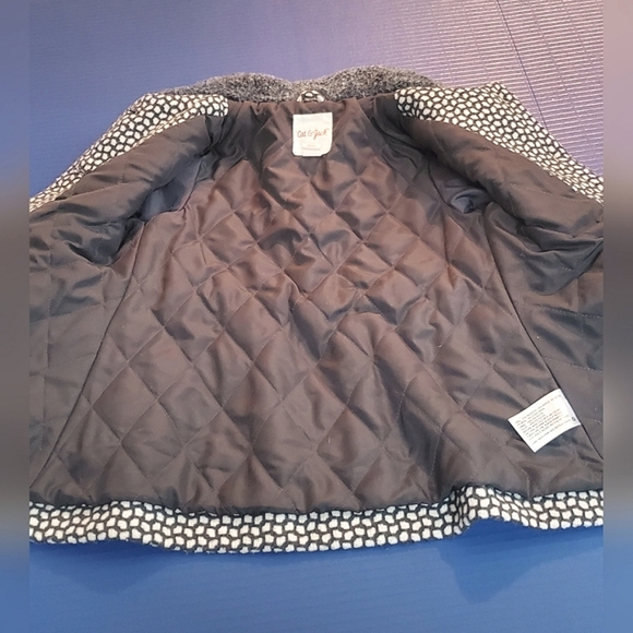 Toddler Girl's Wool Dress Coat with Faux Fur Collar - Picture 5 of 6